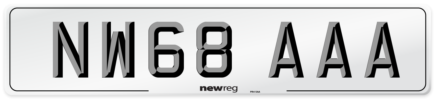 NW68 AAA Number Plate from New Reg